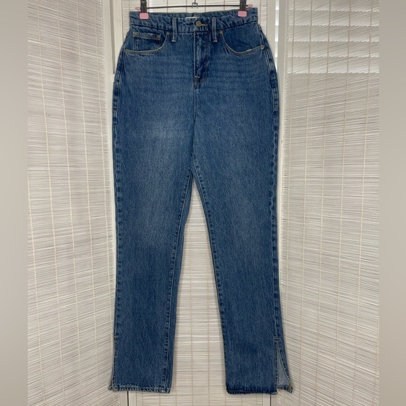 Good American Medium Wash Straight Leg Jeans Size 2 - Picture 1 of 8